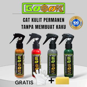 GOSOK CAT KULIT  REPAINT CAT JAKET KULIT TAS SEPATU DOMPET JOK SOFA WATER BASED LEATHER PAINT ACRYLIC RUBBER CATMIDSOLE RUBBER BOOST CAT REPAINT KULIT JOK SOFA  100ML 60ML PERMANENT ANTI LUNTUR KUAT TIDAK KAKU WATERBASED WARNA HITAM COKLAT ABU