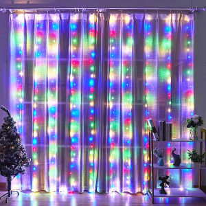3M LED Curtain Garland Fairy Lights Festoon with Remote New Year Garland Christmas Decoration Party wedding decoration