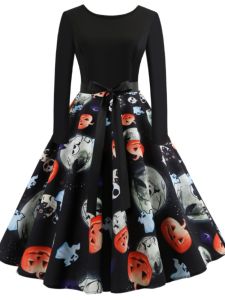 Printed Round Neck Large Swing Dress: A Stylish & Comfortable Casual Outfit