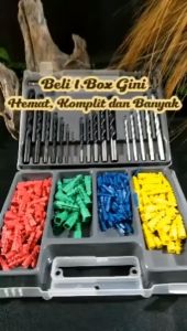 Mata Bor 300 Pcs Set Mata bor besi baja asli- Mata Bor Besi Kayu Beton - Mata Bor