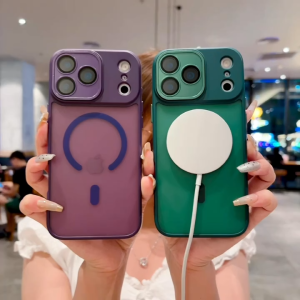 CASE LUXURY FROSTED MAGSAFE + LENSA KAMERA IPHONE 15 15 PLUS 15 PRO 15 PRO MAX 16 16 PLUS 16 PRO 16 PRO 16E MAX 17 17 AIR 17 PRO 17 PRO MAX - BDC