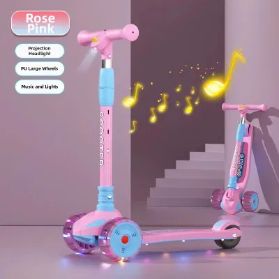 LIWAN | Flash LED Foldable Childrens Scooter