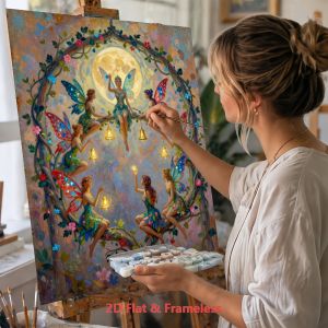 DIY Oil Painting By Numbers Kit Dream Forest Fairy Paint By Numbers Diy Numbers Painting Art On Canvas By Numbers