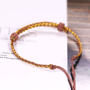 Handmade Beaded Bracelet Half-Finished Product Womens Style Four Strand Braid Bracelet with Safety Buckle Pendant Jewelry
