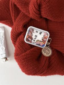 Lucky Gods Good Fortune Airpods4 Protective Case Suitable for Apple Bluetooth Earphone Shell 2nd Generation Silver 3rd Generation Silicone pro Cute Cartoon Airpodspro 2nd Generation Anti-fall New Soft