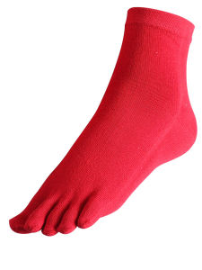 Five-Finger Toe-Separating Socks Mid-Calf Cotton Socks for Men And Women Celebratory Red New Year Cotton Socks Autumn Winter