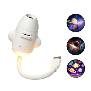 Donirt | 2-in-1 USB Galaxy Projection Light Adjustable Focus Ambient Star Projector Lights Car Projection Lamp Space Moon Night Light