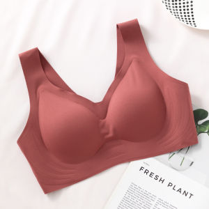 Counter Genuine Jelly Strip Seamless Underwear Womens Thin Push-up Breast Holding Sports Sleep Vest-Style Bra