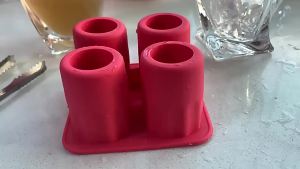 Silicone Shot Glass Mold for Resin and Frozen Whiskey Glass Ice Cubes Tray Edible Cups Making Molds Ice Cups Moulds Fluted Cake
