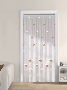 High-End Mosquito-Proof Door Curtain for Bedroom Privacy Partition Expandable Rod No-Punching Required Large Door Mesh Curtain