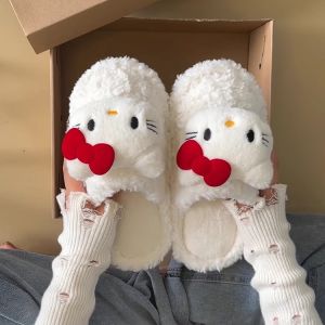 Dép Bông Lông Cừu Dễ Thương Cho Nữ Dép Bông Lông Cừu Mùa Đông Thoải Mái Cho Gia Đình Trong Nhà Dép Lót Lông Cừu Ấm Áp Mới Có Gót