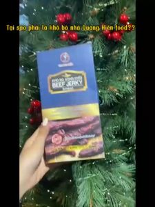 5 hộp tặng 1 khô bò xông khói beef jerky smoked Quang Hiển đậm đà hương vị tự nhiên hộp 100gr