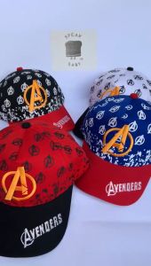 SpeakBaby.ID Produk / Topi Karakter Bercak Movie Anak motif AVENGERS Model Kekinian