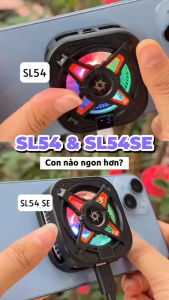 Quạt tản nhiệt điện thoại sò lạnh SL54 từ tính có ngàm kẹp rời màn hình hiển thị nhiệt độ Led RGB Gaming