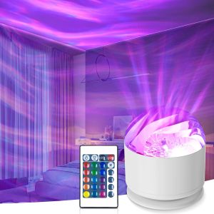 Night Sky Starry โปรเจคเตอร์ Light Night Light ระยะไกล RGB 7 โหมด Aurora ระลอกน้ําโปรเจคเตอร์โคมไฟ Party Room Decor USB Plug-in