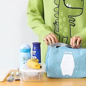 [iRojak] Cute Lunch Bag Thermal Insulated Lunch Box Bag Bento Box Bag 便当保温袋 便当袋 Beg Bekal Makanan - KW76