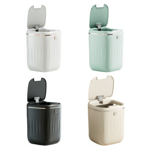 【New Arrival】 Household Sealed Garbage Can Automatic Sensor Light Luxury Smart Wastebasket Battery Powered Chargeable for Bedroom Dorm