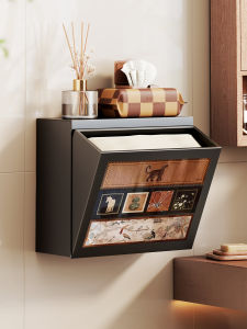 evesigar | Wall-mounted Waterproof Tissue Holder Storage Rack