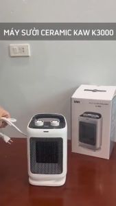 Quạt sưởi Ceramic KAW K3000 công suất 1500W làm ấm nhanh tự động ngắt an toàn cho da - Bảo hành 12 tháng
