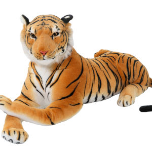 Plush Tiger Doll Pillow Realistic Zodiac Tiger Doll Soft White Tiger Boy Gift Toy Stuffed Animal Collectible Chinese Zodiac