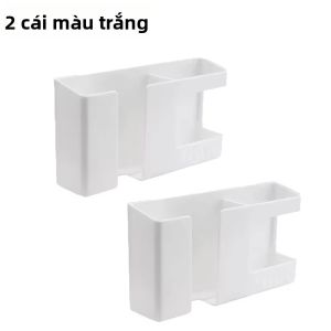 Giá Đỡ Điện Thoại Và Hộp Đựng Điều Khiển Từ Xa 2 Trong 1 Gắn Tường Đa Năng Không Cần Khoan Dùng Để Phân Loại Đồ Dùng Gia Đình