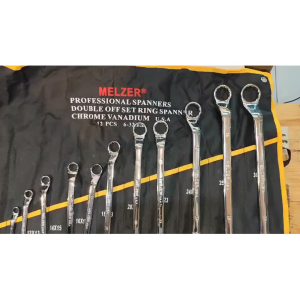 Kunci Ring Set merek Melzer 12 pcs (6mm-32mm) dengan chrome vanadium