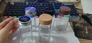 Bộ Lọ Gia Vị Thủy Tinh Thân Thiện Với Môi Trường Kèm Dụng Cụ Rắc Bằng Thép Không Gỉ Hộp Đựng Gia Vị Sinh Học Có Nhãn Dán Để Sắp Xếp Nhà Bếp