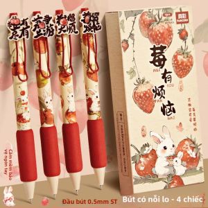 MONLEYTA | Bút chì tròn lăn mực nước khô nhanh màu đen phong cách INS dành cho học sinh tiểu học và trung học Bút chì chữ ký đẹp mắt dành cho nữ