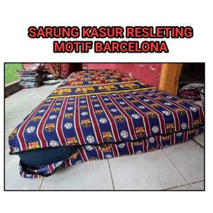 SPREI RESLETING MOTIF BARCELONA NO.1 NO.2 NO.3 NO.4 BAHAN COTTON DISPERSE