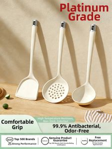 TAOKOU | Food Grade Heat Resistant Silicone Turner for Non-stick Pans