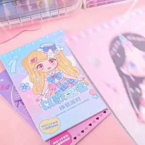 Mumystation Mainan Stiker Make-Up DIY Mainan Keterampilan Merias Wajah / Stiker Rias Model Kartun Jepang
