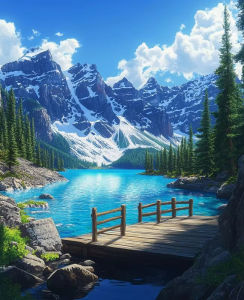 BILIBILI | Oil Painting By Numbers Kits Crystal Clear River Valley Scenery Number Drawing Canvas DIY Pictures By Numbers Home Decor