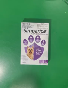 Viên Nhai Simparica size XS Phòng Và Trị Ve Rận Bọ Chét Trên Chó  từ 2.6-5kg