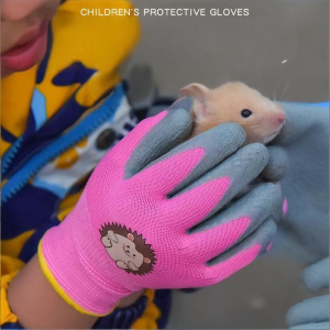 Kids Durable Waterproof Garden Work Gloves Non-Slip Children Safety Yard Work Gloves Portable Garden Supplies Gardening Gloves