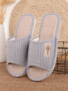 Dép Vải Lanh Cotton Mùa Hè Cho Nam Và Nữ Dùng Trong Nhà Chống Trượt Cỡ Lớn Thoải Mái Thoáng Khí Đế Bằng PVC