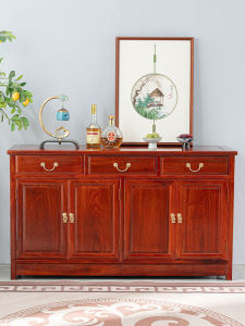 Lush age | Solid Wood Redwood Sideboard African Rosewood Tenon Mortise