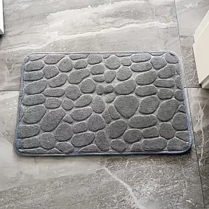 Supermarket Soft Quilted Bathroom Mat - 50*80cm Non Slip Water Absorbent Rug for Toilet/Shower Home Bathroom MY-032 MY-028