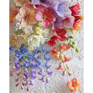 KAYOU | DIY Paint By Numbers for Adults Flower Roses Hand Painted Paintings Gift Drawing By Numbers Teacups on Canvas Home Decor