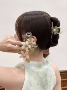 Elegant Flower Hair Claw Womens New 2023 Summer Ponytail Holder Shark Clamp High-End Sensation INS Style Hair Accessories