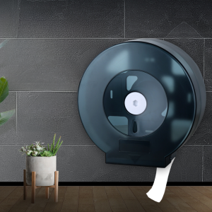 Hotel Toilet Plastic Wall-Mounted Large Roll Paper Box Punch-Free Large Roll Paper Holder Toilet Paper Holder Waterproof Large Plate Paper Holder