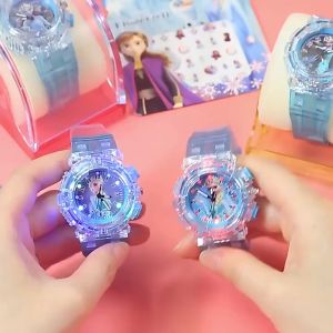 Đồng Hồ đeo tay Elsa Trẻ Em Có Đèn LED Nhấp Nháy Đầy Màu Sắchình công chúa elsa