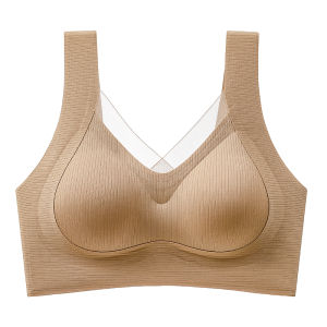 Wireless Sports Bra Set Womens Anti-Sagging Seamless Gathered Underwear Prevents Side Breast Eliminates Steel Ring Beauty Back