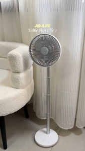 JISULIFE Table Fan Life7 Rechargeable Desk Fan 8000mAh Battery Extendable Portable USB Stand Fans Type-C Fast Charging Suitable For Dormitory Office