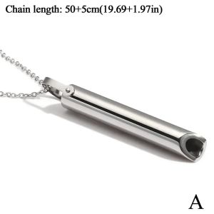 Stainless Steel Breathlace Necklace for Anxiety Relief Anti Vaping Mindfulness Tool Quit Smoking Stress Reduction Breathing Aid