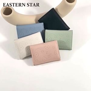 Ví Đựng Thẻ Thiết Kế Đơn Giản Xinh Xắn Cho Nữ Khe cắm thẻ đa năng in màu đồng nhất dung lượng lớn