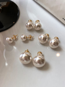 CAFFTI | Silver Pearl Earrings 925 High-End Style