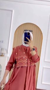 Soraya Maxy Ceruty Apk Bordir Gamis Wanita Terbaru 2024 Viral Dress Kondangan Wanita Muslim Elegan