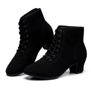 Giày Khiêu Vũ Đế Mềm Dày Lót Lông Cừu Cao Cổ Mùa Thu Đông Giày Khiêu Vũ Hiện Đại Giày Khiêu Vũ Chuyên Nghiệp Đa Năng