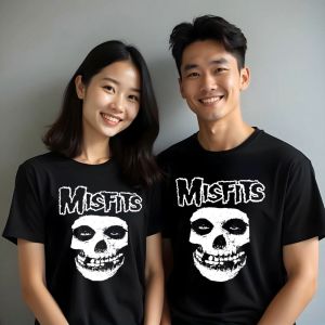T-Shirt Kaos Atasan MISFITS LOGO Kaos Distro Musik BAND Bahan 24s