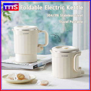 GUESMI Foldable Electric Kettle Travel Portable 316 Stainless Steel Mini Electric Boiler Small Electric Pot
